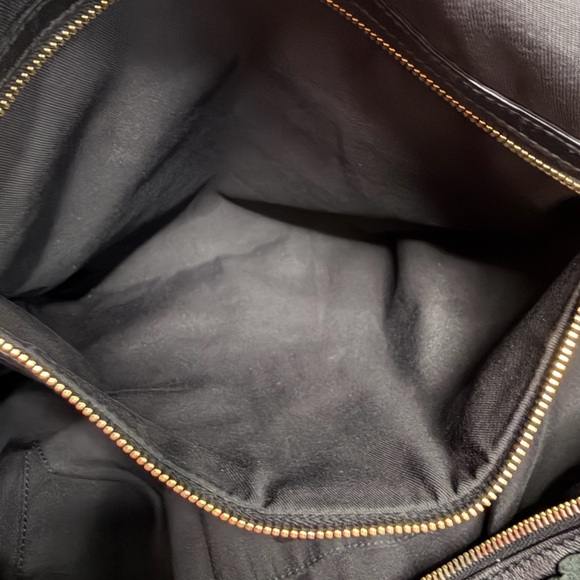 Black Leather Sabrina Medium Boston Bag - Picture 9 of 13